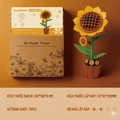 Đồ chơi lắp ghép gỗ 3D Mô hình Bông Hoa Flower
