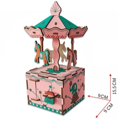Đồ chơi lắp ghép gỗ 3D Mô hình Vòng Quay ngựa gỗ Trojan Horse DG-F128