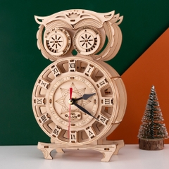 Đồ chơi lắp ghép gỗ 3D Mô hình Đồng Hồ Cú Owl Clock H612