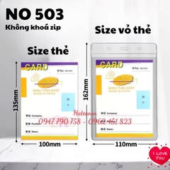 BAO THẺ TÊN 503 (LOẠI 1), KT 110*160mm - THẺ ĐEO HỌC SINH, SINH VIÊN
