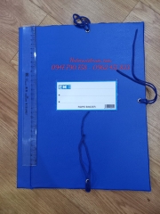 Cặp 3 Dây si Gáy 7cm khổ F 5002- 3 dây bìa cứng si chống nước Xanh Dương đựng tài liệu lưu trữ hồ sơ loại tốt EKE/TRÀ MY/ HSB