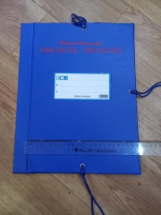 Cặp 3 Dây si Gáy 7cm khổ F 5002- 3 dây bìa cứng si chống nước Xanh Dương đựng tài liệu lưu trữ hồ sơ loại tốt EKE/TRÀ MY/ HSB