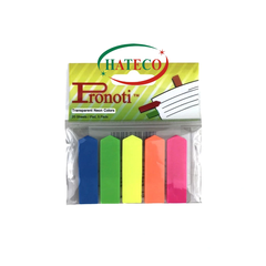 Note Phân trang nhựa 5 màu Pronoti 45502 - Giấy đánh dấu chữ ký mũi tên nhựa