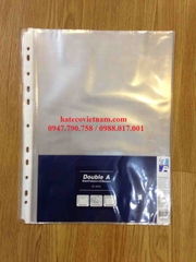 TÚI SƠ MI LỖ A4 DOUBLE A DÀY - SƠ MI 11 LỖ - BÌA LỖ - FILE LÁ LỖ HÀNG CHÍNH HÃNG TỆP 10 CÁI