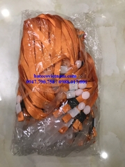 DÂY ĐEO THẺ LỤA MÓC NHỰA MÀU CAM (loại 1) - DÂY ĐEO THẺ HỌC SINH, SINH VIÊN