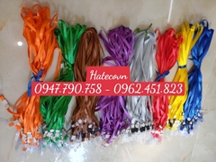 DÂY ĐEO THẺ LỤA MÓC NHỰA MÀU NÂU (loại 1) - DÂY ĐEO THẺ HỌC SINH, SINH VIÊN