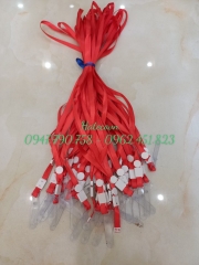 DÂY ĐEO THẺ LỤA MÓC NHỰA MÀU ĐỎ (loại 1) - DÂY ĐEO THẺ HỌC SINH, SINH VIÊN