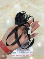 DÂY ĐEO THẺ LỤA MÓC NHỰA MÀU ĐEN (loại 1) - DÂY ĐEO THẺ HỌC SINH, SINH VIÊN