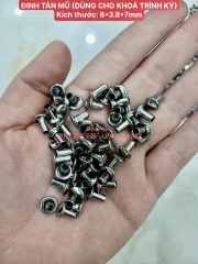 100 ĐINH TÁN (8*3.8*7mm) dùng cho khóa trình ký, khóa còng nhẫn, khóa còng bật,...