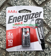 Vỉ 2 viên Pin Energizer 3A - AAA MAX LR03 (Pin đũa)