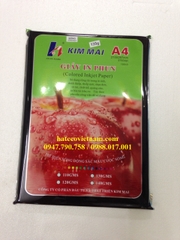 Giấy in ảnh Kim Mai ĐL 135 gsm, bóng 1 mặt (100 tờ) - Giấy Couche HÀNG CHÍNH HÃNG