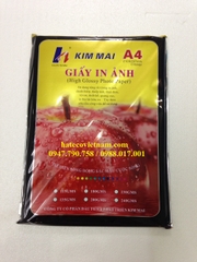 Giấy in ảnh Kim Mai ĐL 230gsm, bóng 1 mặt (100 tờ) - Giấy Couche HÀNG CHÍNH HÃNG