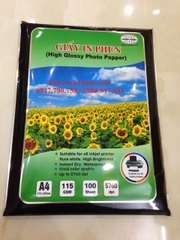 Giấy in ảnh Mạnh Hưng ĐL 115 gsm, bóng 1 mặt (100 tờ) - Giấy Couche HÀNG CHÍNH HÃNG