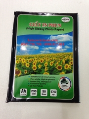 Giấy in ảnh Mạnh Hưng ĐL 230 gsm, bóng 1 mặt (50 tờ) - Giấy Couche HÀNG CHÍNH HÃNG