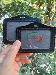 THẺ DA NGANG 1 MẶT ĐEN (KT: 80mm * 102mm) - BAO ĐEO  MẶT THẺ DA ĐEN NGANG SIMILI