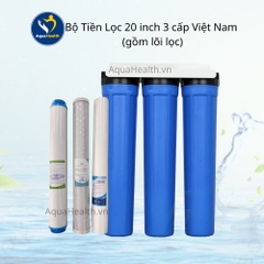 Bộ Tiền Lọc 20 inch 3 Cấp Việt Nam gồm lõi lọc