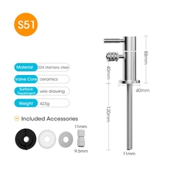 Vòi Inox Cấp Nước Đầu Vào Máy Lọc Nước Ion Kiềm Kangen