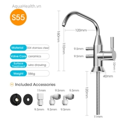 Vòi Inox 304 Cổ Thấp Dùng Làm Vòi Thải Cho Máy Điện Giải