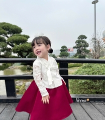 BEEMO_SET HANBOK TAFTA ĐẲNG CẤP, PHỐI REN HOA TINH TẾ CHO BÉ GÁI