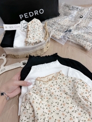 SET 3 ÁO ZIP HOA NHÍ – ĐẸP MÊ LY, MỀM MẠI CHUẨN HÀN