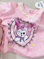 SET 2 BỘ KURUMI và MICKEY CỔ VIỀN BÈO DÀI TAY CHO BÉ GÁI