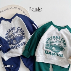 BERNIE_BỘ DÀI TAY VINTAGE CARS CHO BÉ TRAI