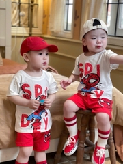 BỘ NGƯỜI NHỆN CỘC TAY SPIDEY QUẦN ĐỎ