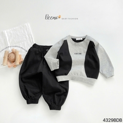 BEEMO_SET COTTON DAI TAY PHỐI THÂN STUDIO CHO BÉ TRAI