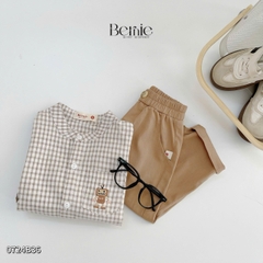 BERNIE-SET SƠ MI CARO CỔ TÀU THỜI THƯỢNG CHO BÉ TRAI