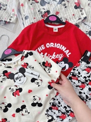 [SET 2 Bộ BÉ GÁI HỌA TIẾT MICKEY] – TONE ĐỎ BE SIÊU XINH CHO BÉ GÁI