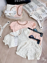SET 2 BỘ CỘC TAY CỔ NƠ CHO BÉ