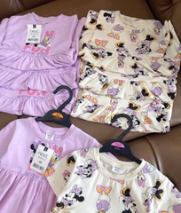 COMBO 2 VÁY MICKEY TÍM TRẮNG CHO BÉ GÁI