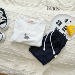 BERNIE_BỘ ÁO COTTON XƯỚC IN TRÀN QUẦN GIẢ BÒ – THỜI TRANG VÀ PHONG CÁCH CHO BÉ TRAI