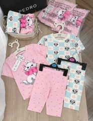 SET 2 BỘ COTTON MICKEY, MÈO NƠ NỔI – BÉ GÁI SIÊU XINH