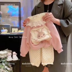 BỘ NỈ 2 DA QUẦN BI CHO BÉ GÁI