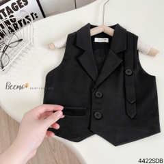 BEEMO_SET BỘ 3 MÓN ÁO GILE, ÁO GIỮ NHIỆT, QUẦN BAGGY CHO BÉ TRAI