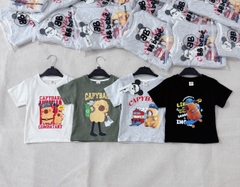 SIÊU DEAL SET 4 ÁO PHÔNG CHO BÉ CAPYBARA