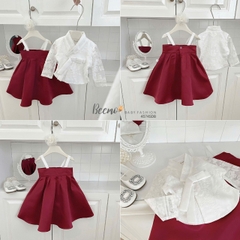 BEEMO_SET HANBOK TAFTA ĐẲNG CẤP, PHỐI REN HOA TINH TẾ CHO BÉ GÁI