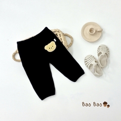 QUẦN LEN GÂN THÊU HÌNH CHO BÉ