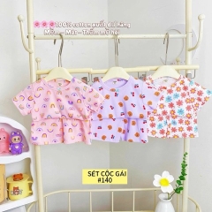 LYNHKIDS_SET 3 BỘ COTTON CỘC XUẤT DƯ BÉ GÁI HÃNG LYNH – MẪU MỚI NHẤT 2025