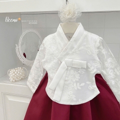 BEEMO_SET HANBOK TAFTA ĐẲNG CẤP, PHỐI REN HOA TINH TẾ CHO BÉ GÁI