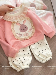 BỘ NỈ 2 DA QUẦN BI CHO BÉ GÁI