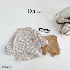 BERNIE-SET SƠ MI CARO CỔ TÀU THỜI THƯỢNG CHO BÉ TRAI