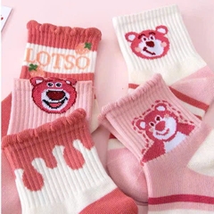SET 5 ĐÔI TẤT GẤU DÂU CỰC YÊU CHO BÉ TRAI GÁI