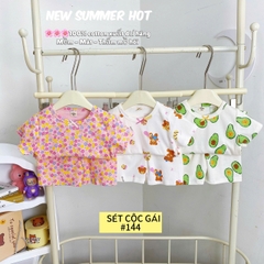 LYNHKIDS_SET 3 BỘ COTTON CỘC XUẤT DƯ BÉ GÁI HÃNG LYNH – MẪU MỚI NHẤT 2025