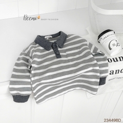 BEEMO_ SET POLO KẺ NGANG PHỐI TÚI CHO BÉ TRAI