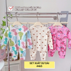 Lynhkids _SET 3 BỘ XUẤT DƯ DÀI TAY BÉ GÁI SIÊU XINH