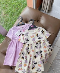 COMBO 2 VÁY MICKEY TÍM TRẮNG CHO BÉ GÁI