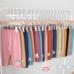 SET 4 QUẦN LEGGING LÓT LÔNG BÉ GÁI