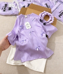 SET ÁO DÀI TÍM MÔNG MƠ CHO BÉ GÁI